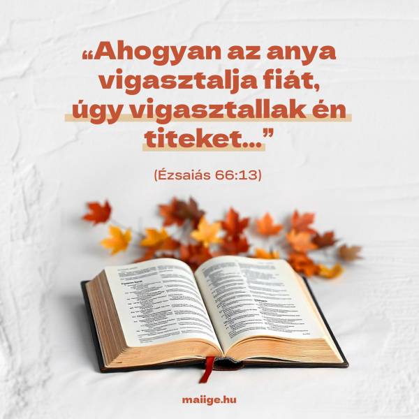 „Ahogyan az anya vigasztalja fiát, úgy vigasztallak én titeket…” (Ézsaiás 66:13) 